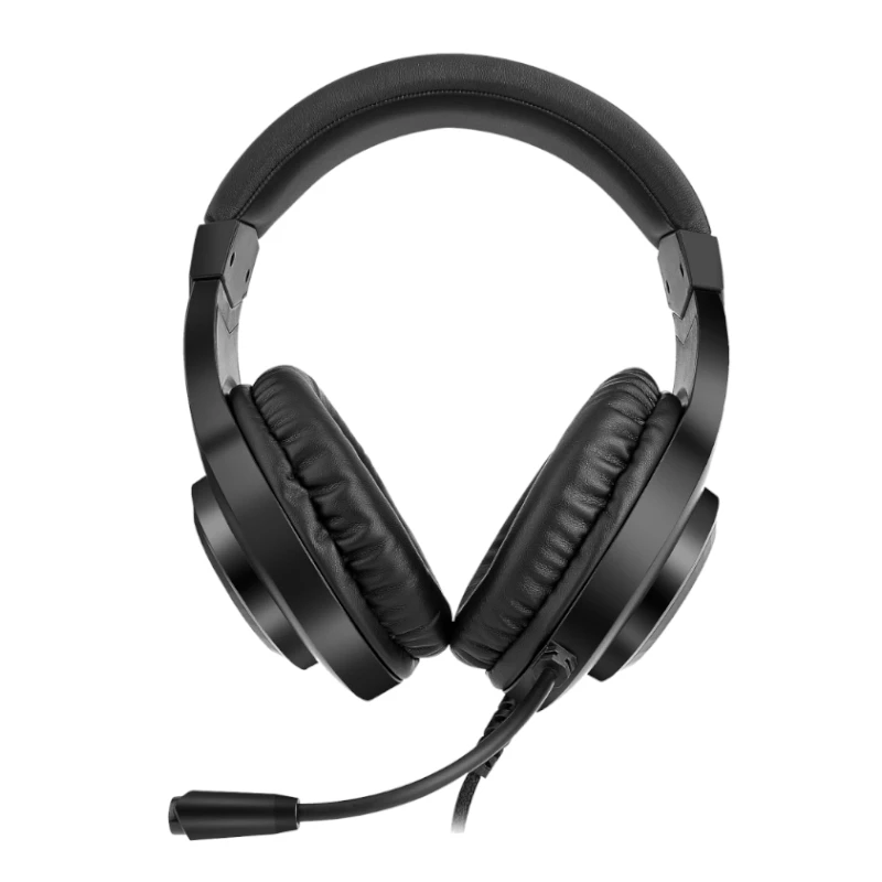 REDRAGON HYLAS H260RGB Over-Ear Gaming-Headset mit abnehmbarem Mikrofon, 50-mm-Treibern, RGB-Beleuchtung, 3,5-mm-Audio + USB-Strom, Schwarz