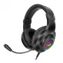 REDRAGON HYLAS H260RGB Over-Ear Gaming-Headset mit abnehmbarem Mikrofon, 50-mm-Treibern, RGB-Beleuchtung, 3,5-mm-Audio + USB-Strom, Schwarz