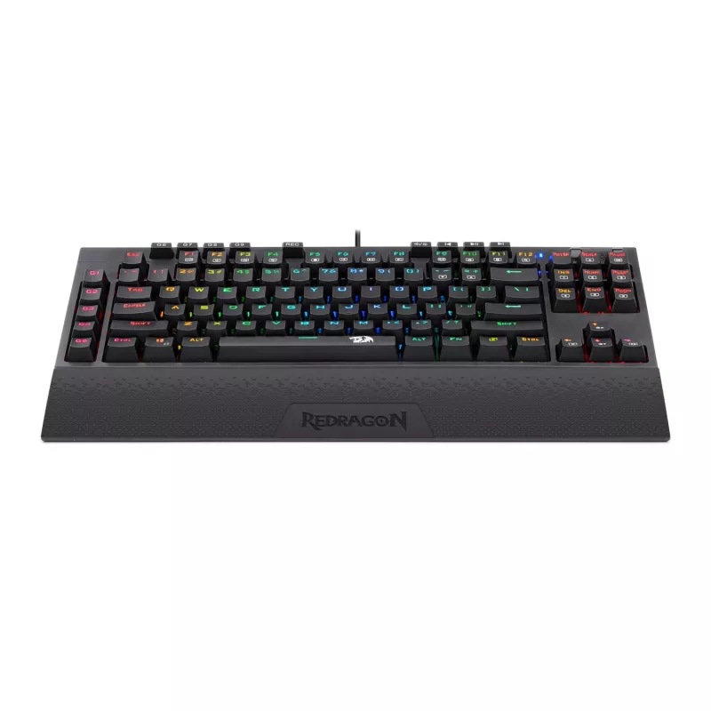 Redragon K588 RGB Pro BROADSWORD TKL Mechanische Kabelgebundene Gaming-Tastatur - Schwarz