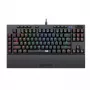 Redragon K588 RGB Pro BROADSWORD TKL Mechanische Kabelgebundene Gaming-Tastatur - Schwarz