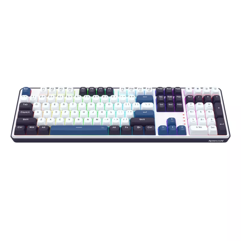 Redragon K689 WYVERN RGB Kabelgebundene Mechanische Tastatur - Weiß/Schwarz