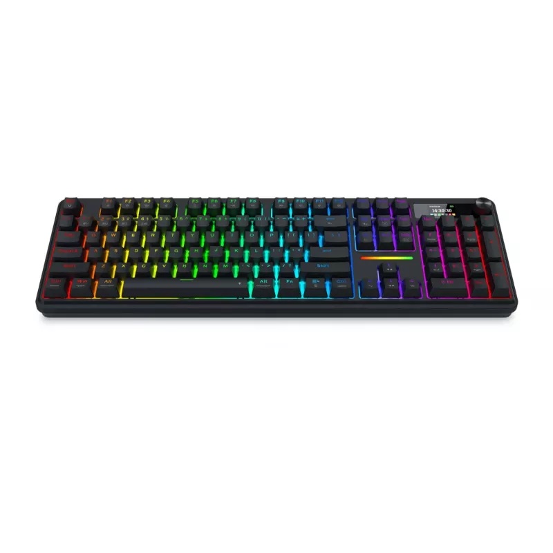 Redragon K762 TERRAFLARE PRO RGB Kabellose Gasket Gaming-Tastatur - 75% 82 Tasten, Tri-Modus, Hot-Swappable, Double-Shot PBT, Schwarz
