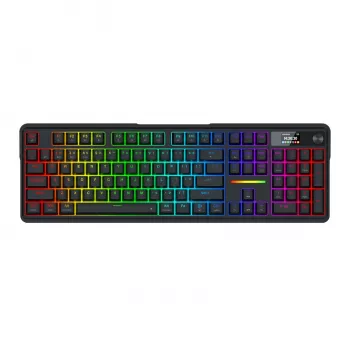 Redragon K762 TERRAFLARE PRO RGB Kabellose Gasket Gaming-Tastatur - 75% 82 Tasten, Tri-Modus, Hot-Swappable, Double-Shot PBT, Schwarz