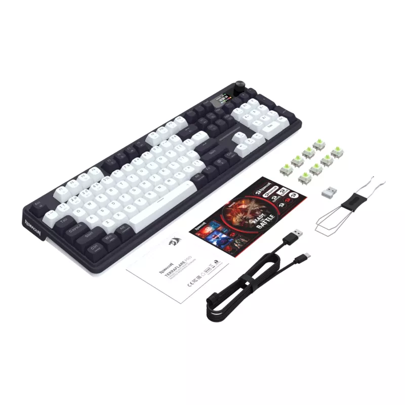 Redragon K762WB-RGB-PRO LCD Full-size Gasket Mechanische Tastatur - Schwarz