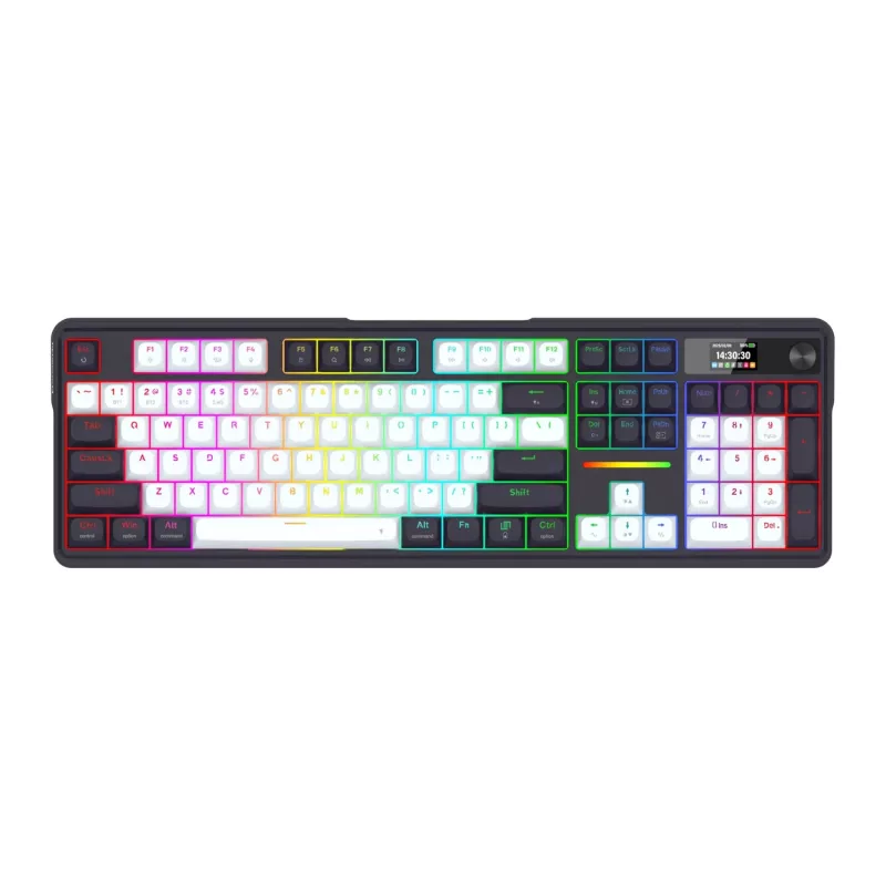 Redragon K762WB-RGB-PRO LCD Full-size Gasket Mechanische Tastatur - Schwarz