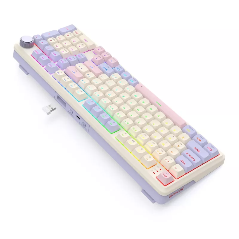 Redragon K768VI-WL Tri-Mode RGB Mechanische Gaming-Tastatur – 100 Tasten Hot-Swappable (Schwarz)