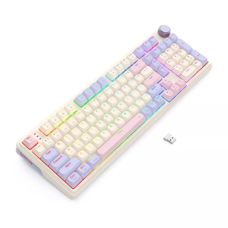 Redragon K768VI-WL Tri-Mode RGB Mechanische Gaming-Tastatur – 100 Tasten Hot-Swappable (Schwarz)
