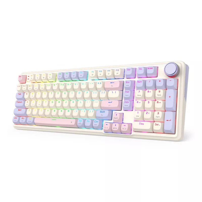 Redragon K768VI-WL Tri-Mode RGB Mechanische Gaming-Tastatur – 100 Tasten Hot-Swappable (Schwarz)