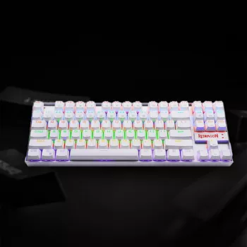 REDRAGON KUMARA Mechanische 87-Tasten RGB-Hintergrundbeleuchtung Gaming-Tastatur - Weiß