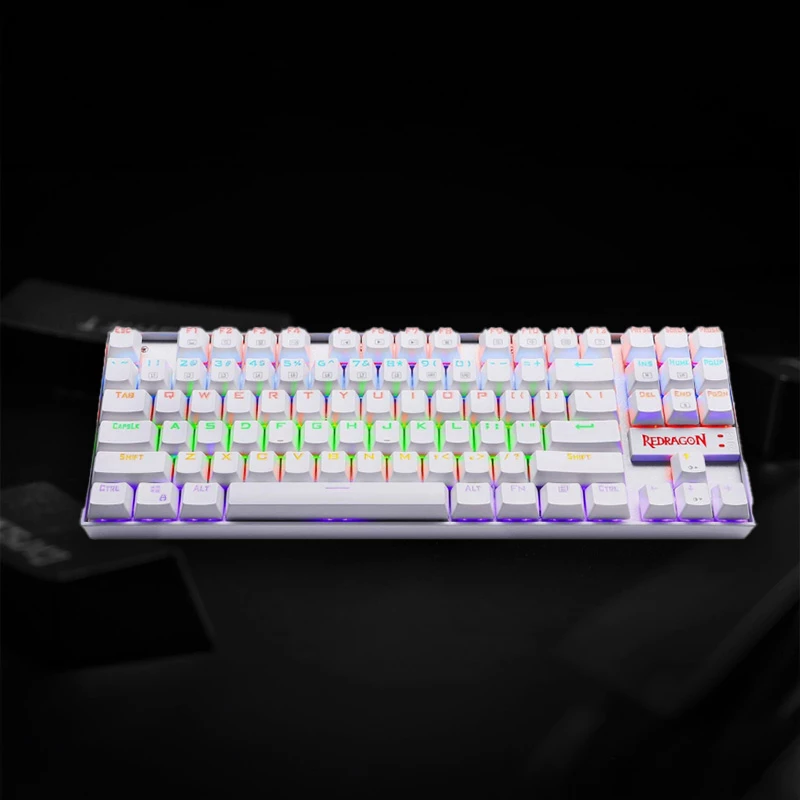 REDRAGON KUMARA Mechanische 87-Tasten RGB-Hintergrundbeleuchtung Gaming-Tastatur - Weiß