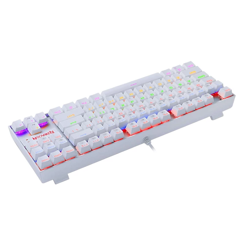 REDRAGON KUMARA Mechanische 87-Tasten RGB-Hintergrundbeleuchtung Gaming-Tastatur - Weiß