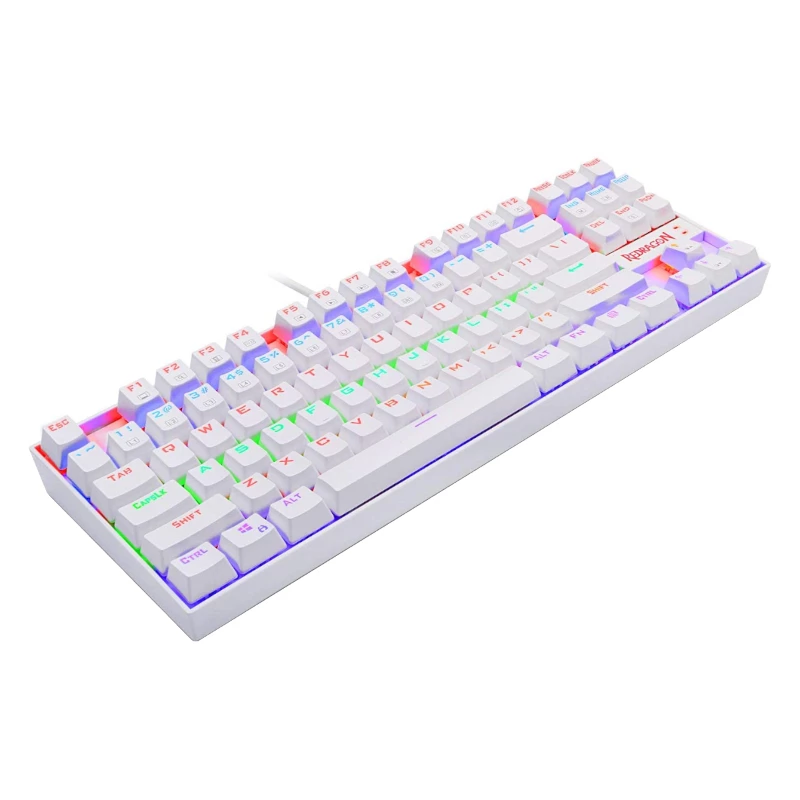 REDRAGON KUMARA Mechanische 87-Tasten RGB-Hintergrundbeleuchtung Gaming-Tastatur - Weiß