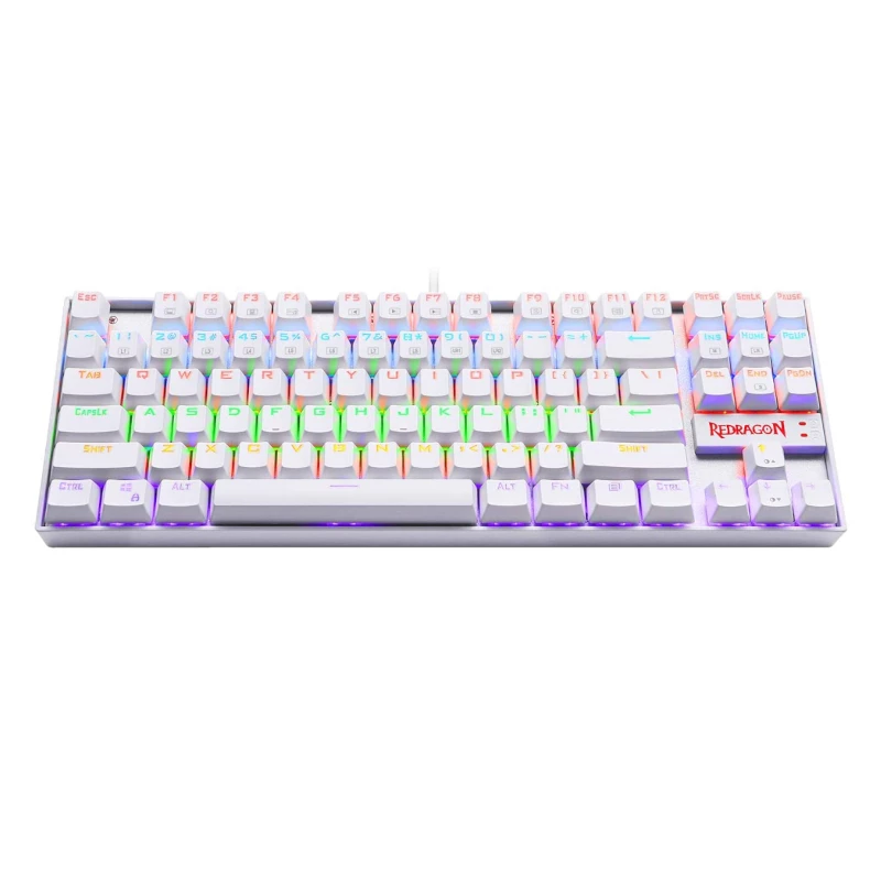 REDRAGON KUMARA Mechanische 87-Tasten RGB-Hintergrundbeleuchtung Gaming-Tastatur - Weiß