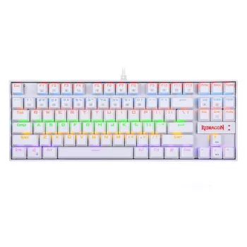 REDRAGON KUMARA Mechanische 87-Tasten RGB-Hintergrundbeleuchtung Gaming-Tastatur - Weiß