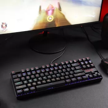 Redragon KUMARA RGB Mechanische Gaming-Tastatur - Tenkeyless 87-Tasten, Outemu Red Switches, RGB-Hintergrundbeleuchtung, Schwarz