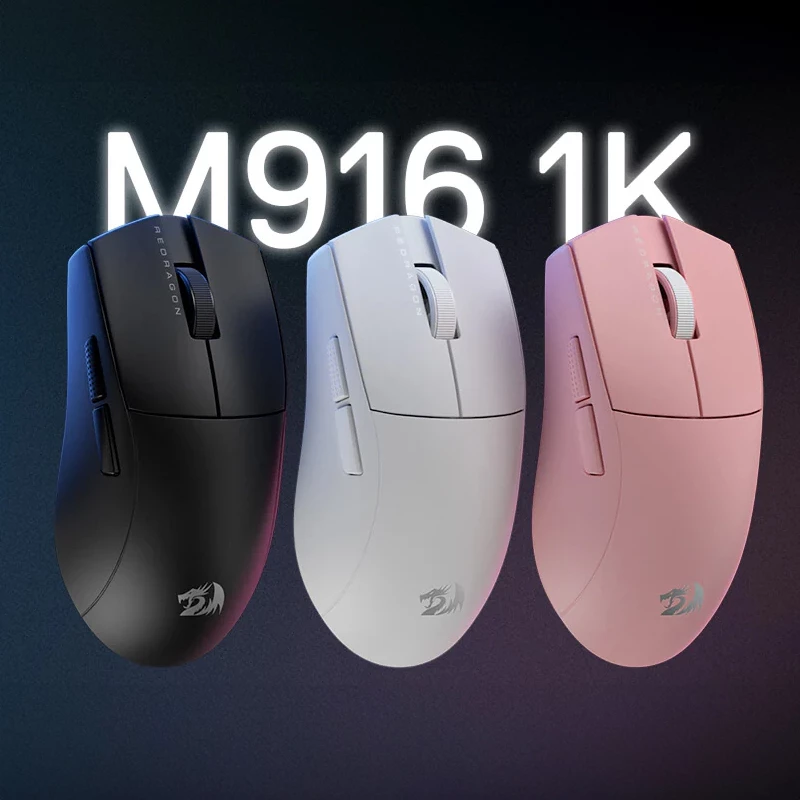 REDRAGON M916 PRO 1K 3-Modus kabellose Gaming-Maus - Pink