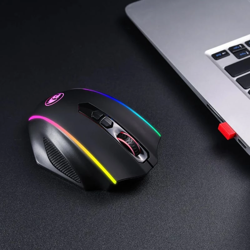 REDRAGON PERDICTION 4 12400DPI RGB MMO ergonomische Gaming-Maus - Schwarz