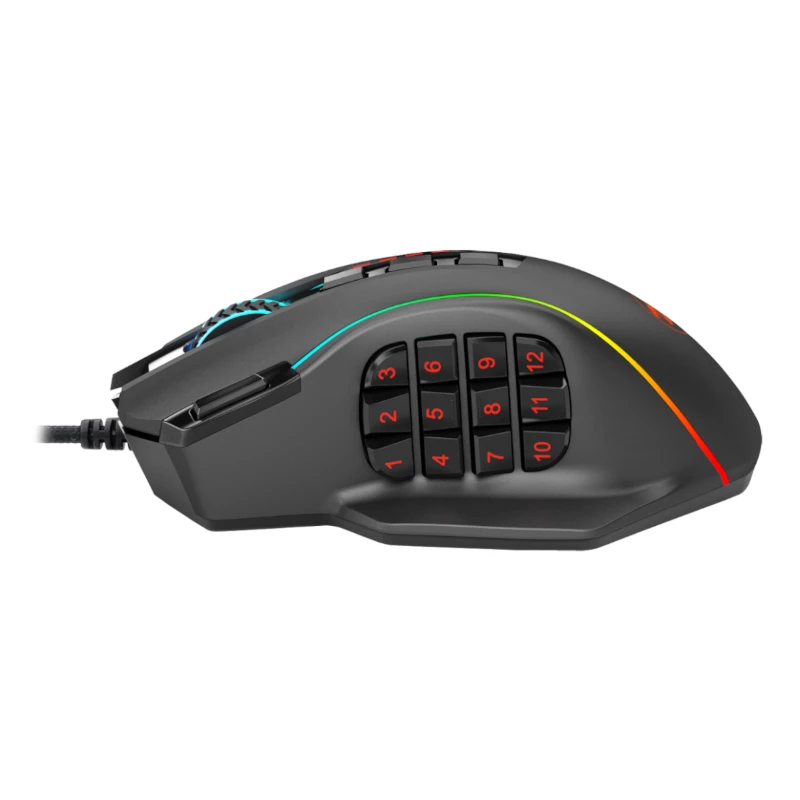 REDRAGON PERDICTION 4 12400DPI RGB MMO ergonomische Gaming-Maus - Schwarz
