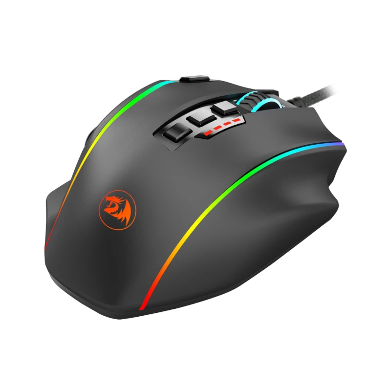 REDRAGON PERDICTION 4 12400DPI RGB MMO ergonomische Gaming-Maus - Schwarz
