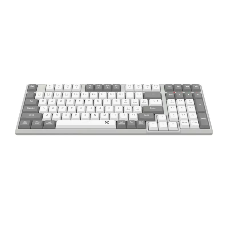 Redragon RD-BK-7111 60% Tri-Mode Low-Profile mechanische Tastatur, RGB-Hintergrundbeleuchtung, Hot-Swappable, Schwarz/Weiß