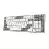 Redragon RD-BK-7111 60% Tri-Mode Low-Profile mechanische Tastatur, RGB-Hintergrundbeleuchtung, Hot-Swappable, Schwarz/Weiß