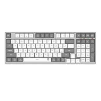 Redragon RD-BK-7111 60% Tri-Mode Low-Profile mechanische Tastatur, RGB-Hintergrundbeleuchtung, Hot-Swappable, Schwarz/Weiß