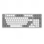Redragon RD-BK-7111 60% Tri-Mode Low-Profile mechanische Tastatur, RGB-Hintergrundbeleuchtung, Hot-Swappable, Schwarz/Weiß