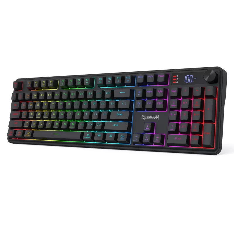 Redragon RM104 PRO VOLCANO RGB kabellose mechanische Gaming-Tastatur - Schwarz