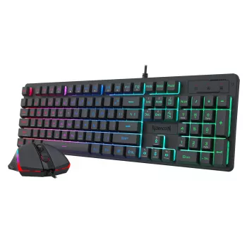 Redragon S107 RGB Gaming Essentials Kabelgebundenes Gaming-Tastatur- und Maus-Set