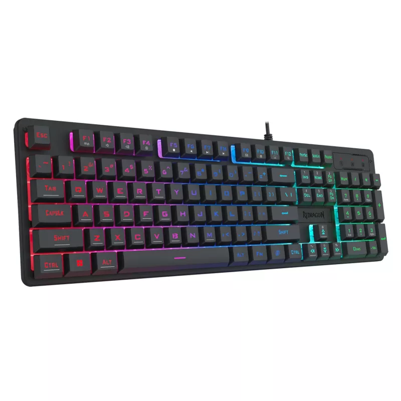Redragon S107 RGB Gaming Essentials Kabelgebundenes Gaming-Tastatur- und Maus-Set