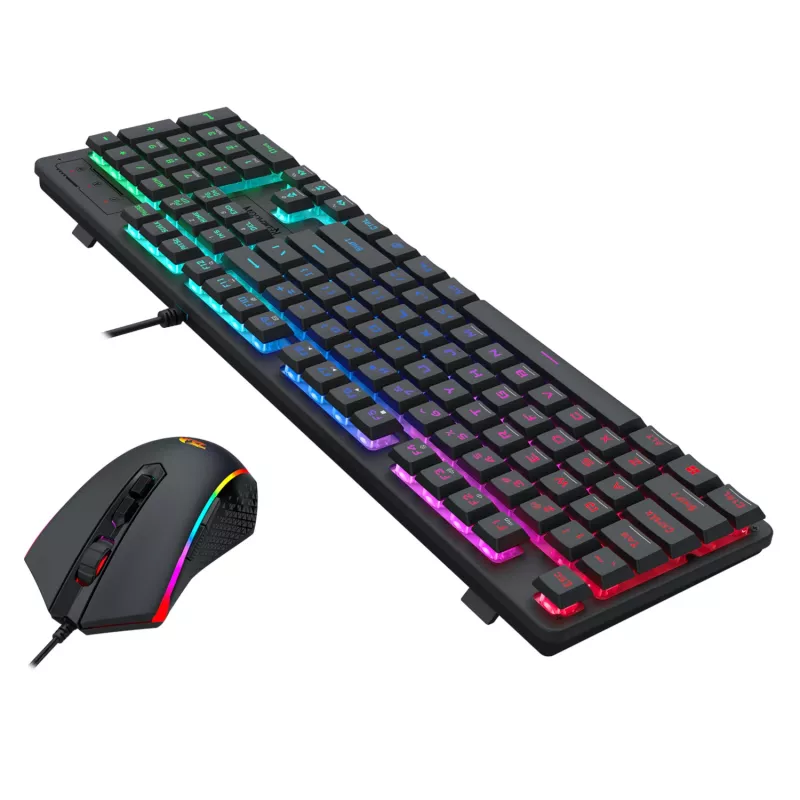 Redragon S107 RGB Gaming Essentials Kabelgebundenes Gaming-Tastatur- und Maus-Set