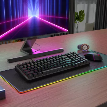 Redragon S162 RGB 3-Modus Wireless Mechanische Gaming Tastatur und Maus Combo - Schwarz