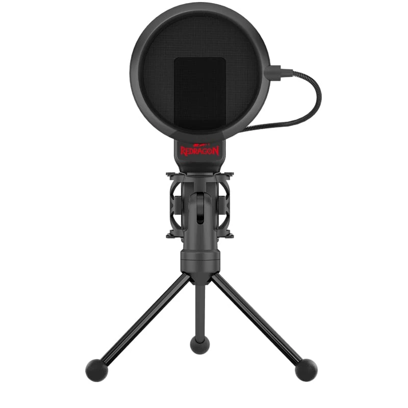 REDRAGON SEYFERT 3,5-mm-Klinken-Gaming-Mikrofon mit Stativ - Schwarz