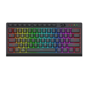 Redragon SHIVA K522 PRO RGB Wireless Gaming-Tastatur - Tri-Mode TKL mechanisch, Hot-Swappable Red Switches, Schwarz