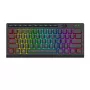 Redragon SHIVA K522 PRO RGB Wireless Gaming-Tastatur - Tri-Mode TKL mechanisch, Hot-Swappable Red Switches, Schwarz