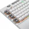REDRAGON SHIVA Membran-Tastatur - Weiß, Full-Size RGB-Hintergrundbeleuchtung, 6 Makrotasten, abnehmbare Handballenauflage, kabelgebundenes USB