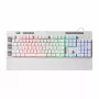 REDRAGON SHIVA Membran-Tastatur - Weiß, Full-Size RGB-Hintergrundbeleuchtung, 6 Makrotasten, abnehmbare Handballenauflage, kabelgebundenes USB