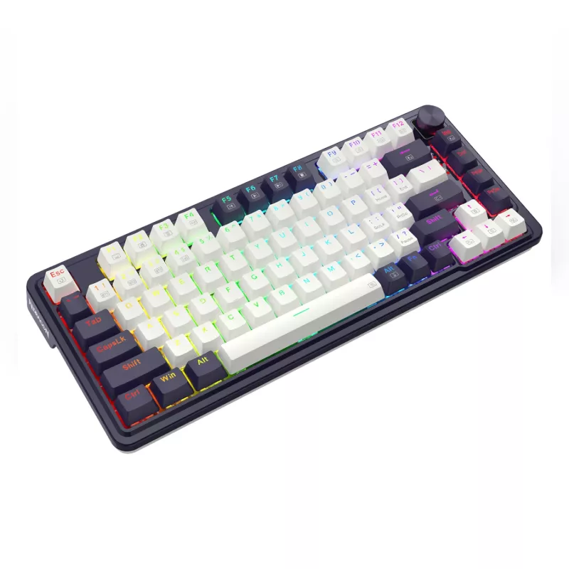 Redragon UCAL K673 PRO 65% Tri-Mode Kabellose Mechanische Gaming-Tastatur - Schwarz (Hot-Swappable, Gasket Mount, RGB)