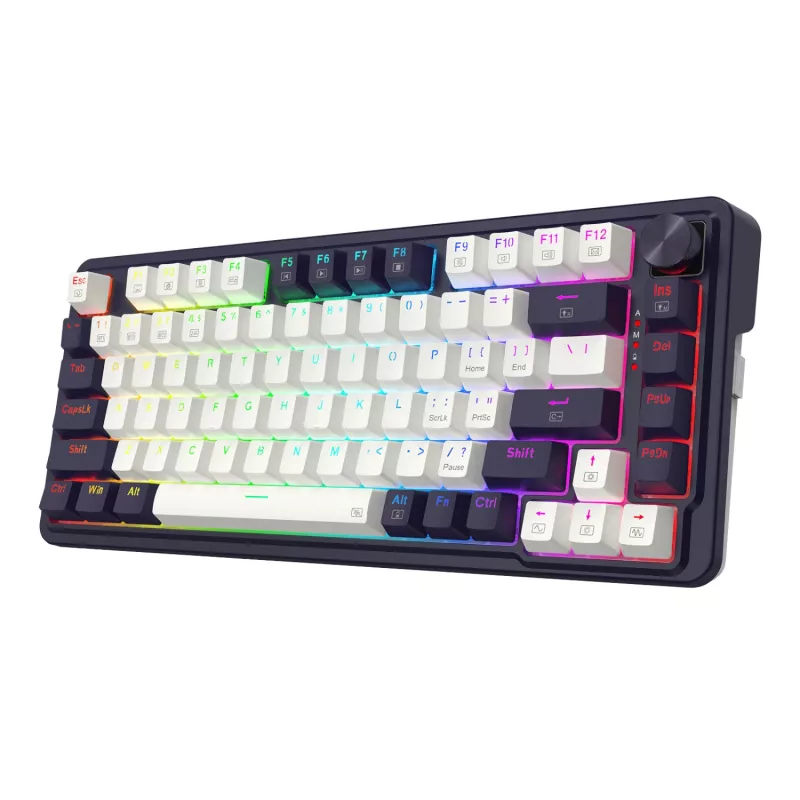 Redragon UCAL K673 PRO 65% Tri-Mode Kabellose Mechanische Gaming-Tastatur - Schwarz (Hot-Swappable, Gasket Mount, RGB)