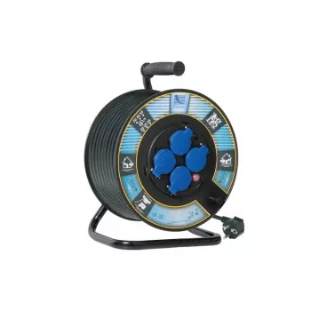 REEL RR3X1.5.40M.IP44 B.1116-300G-40-S Kabeltrommel 40m H05VV-F 3x1,5mm² 4 Steckdosen Schuko IP44 Schwarz