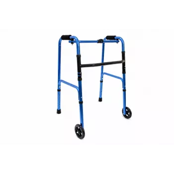 REH Balkonik RF-131 Reciprocal Walking Frame mit 8-stufiger Höhenverstellung, silberner Aluminium-Faltbarer Mobilitätshilfe, 120 kg Belastbarkeit