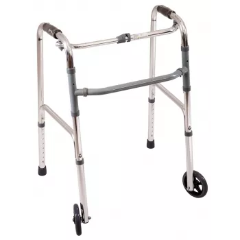 REH Balkonik RF-131/S Gehgestell mit reziproker Bewegung, faltbar, Aluminium, Silber
