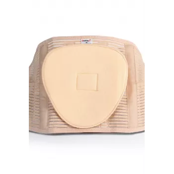 REH Lumbo O-1431/XL Lumbosakralstützgurt mit elastischen Spannriemen, Größe XL, Beige