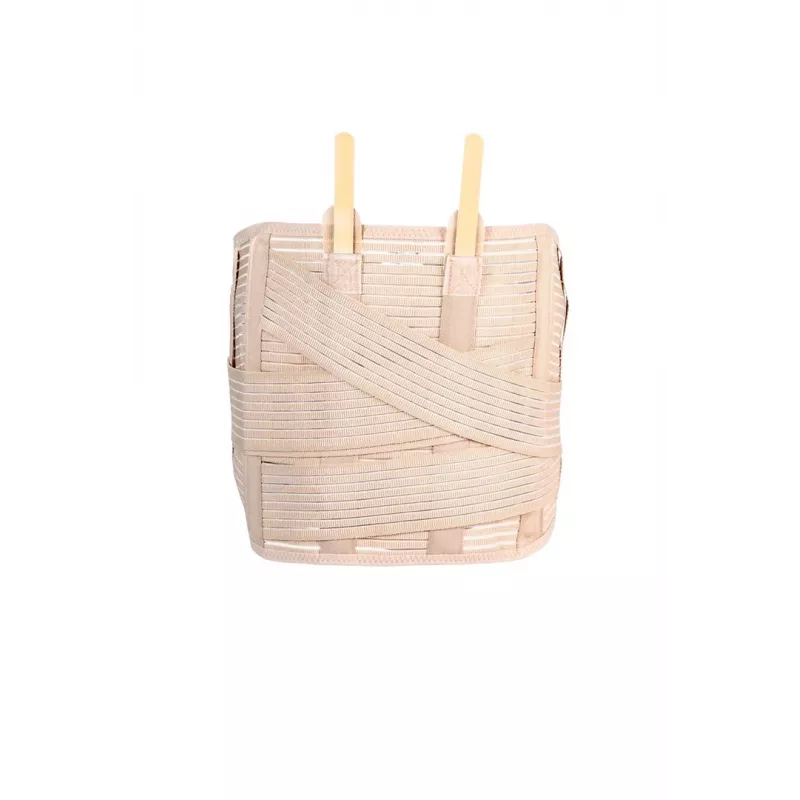 REH Lumbo O-1431/XL Lumbosakralstützgurt mit elastischen Spannriemen, Größe XL, Beige