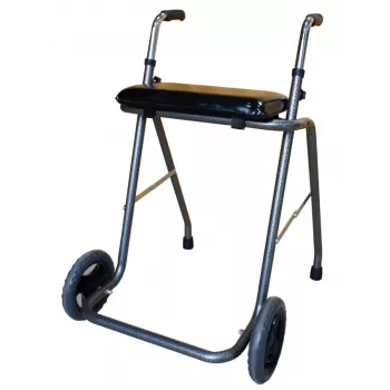 REH RF-651/CZA Zweirad-Rollator mit Sitz, Aluminium, Schwarz