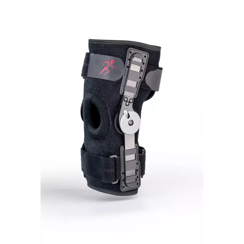 REH Stabilmax O-1241/M Offene Patella Kurze Kniebandage, Medium, Schwarz
