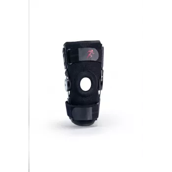 REH Stabilmax O-1241/M Offene Patella Kurze Kniebandage, Medium, Schwarz