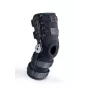 REH Stabilmax O-1243/4XL Offene lange Kniebandage mit verstellbaren Riemen, Schwarz, 4XL