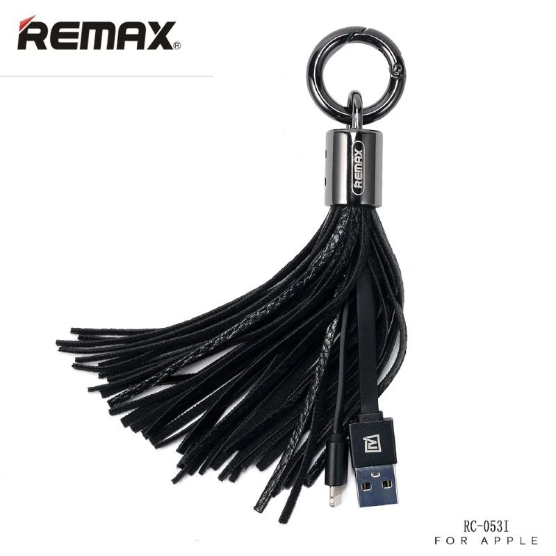 REMAX Apple Tassels Ring Datenkabel für Lightning Schwarz