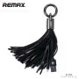 REMAX Apple Tassels Ring Datenkabel für Lightning Schwarz